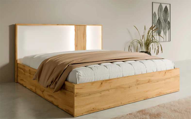 WOOD – Best Lift‑Up Upholstered Double Bed